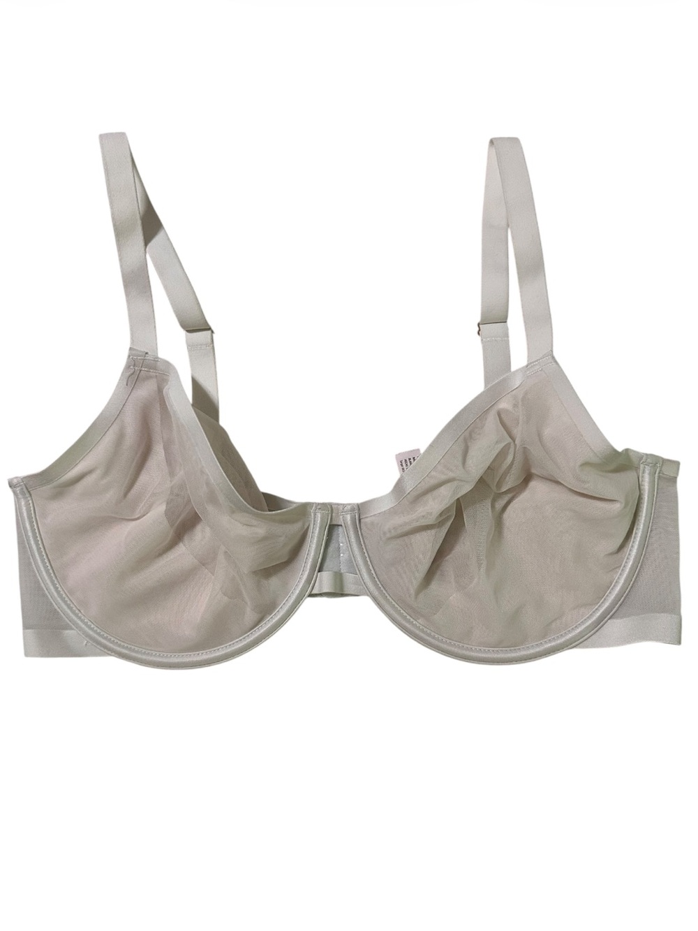 Auden Sheer Underwire Bra in Light Beige